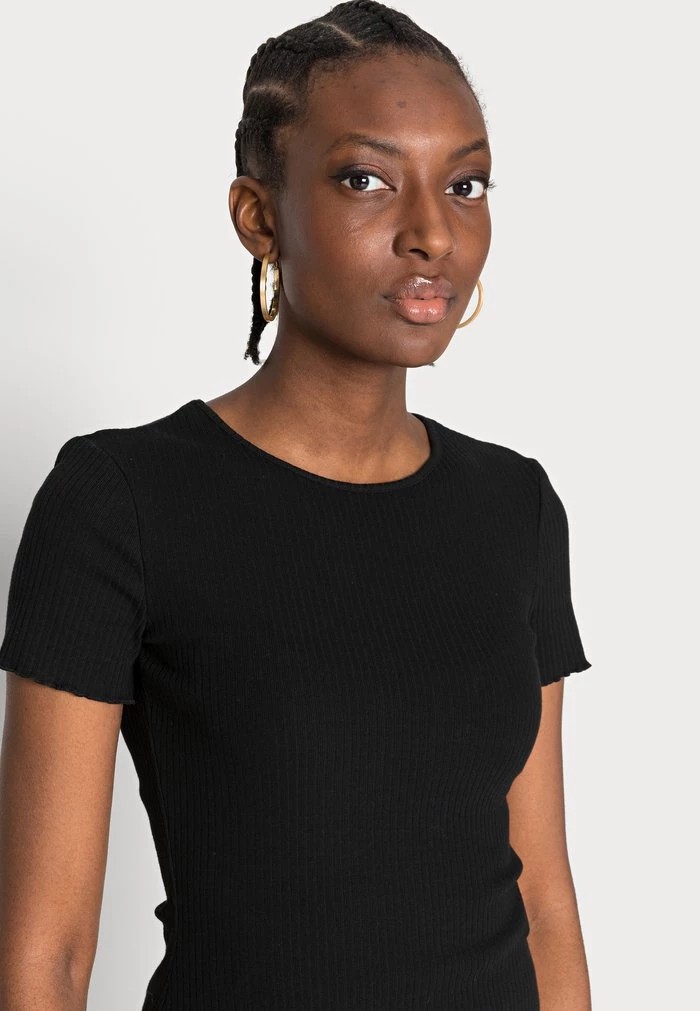 T-Shirt ANNA FIELD Anna Field Basic T-shirt Noir Femme | XFY-2642343